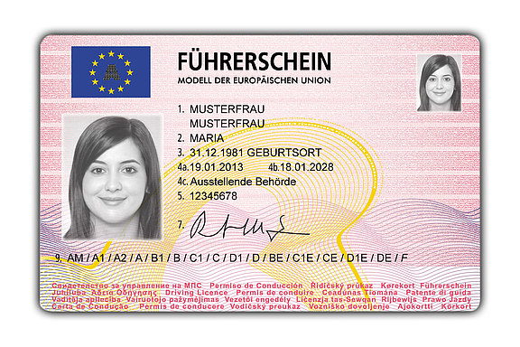 Führerschein Scheckkartenmodell 2013