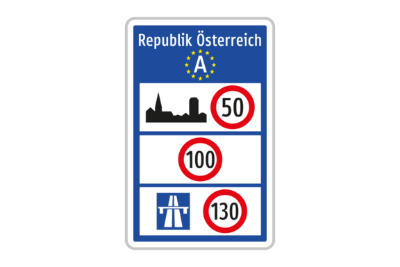 Allgemeine Geschwindigkeitsbeschränkungen in Österreich