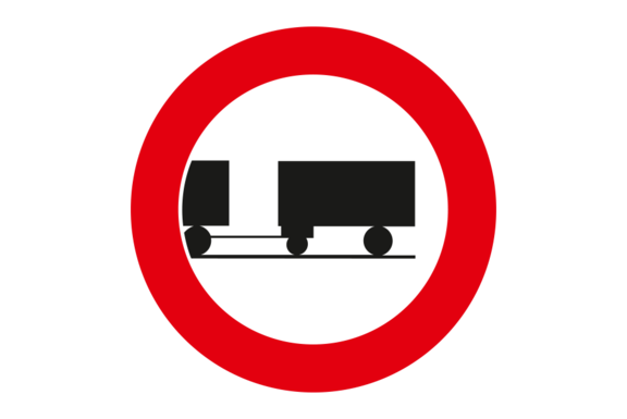 Fahrverbot für alle Lastkraftfahrzeuge mit Anhänger