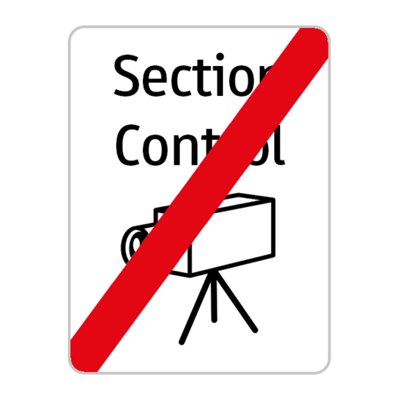 Ende der Section Control Messstrecke