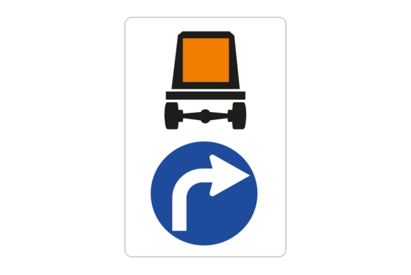 Vorgeschriebene Fahrtrichtung für Kraftfahrzeuge mit gefährlichen Gütern