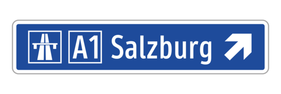 Wegweiser zur Autobahn oder Autostraße