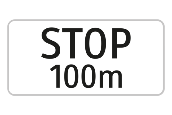 Stop in 100 Meter