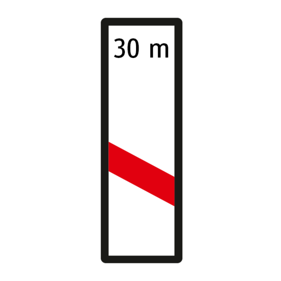 Bahnbake 30 m vor dem Bahnübergang Bahnbake 30 m vor dem Bahnübergang