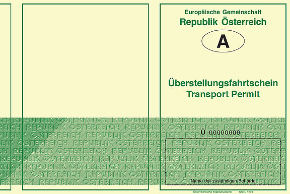 Überstellugsfahrtschein