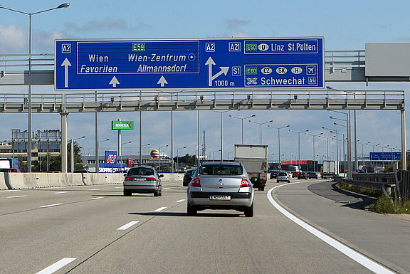 Verkehrssituation auf einer Autobahn