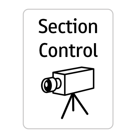 Anfang der Section Control Messstrecke