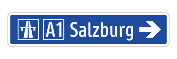 Wegweiser zur Autobahn oder Autostraße