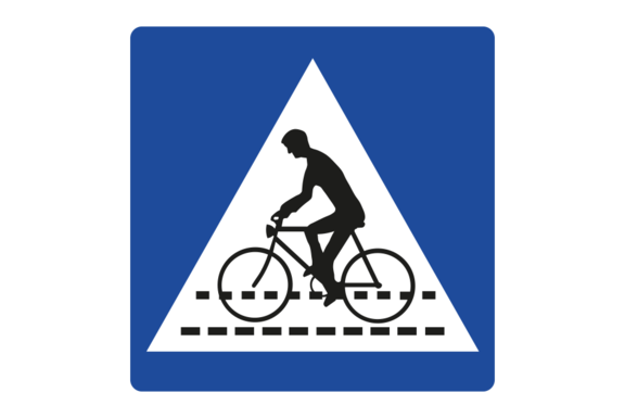 Kennzeichnung einer Radfahrerüberfahrt