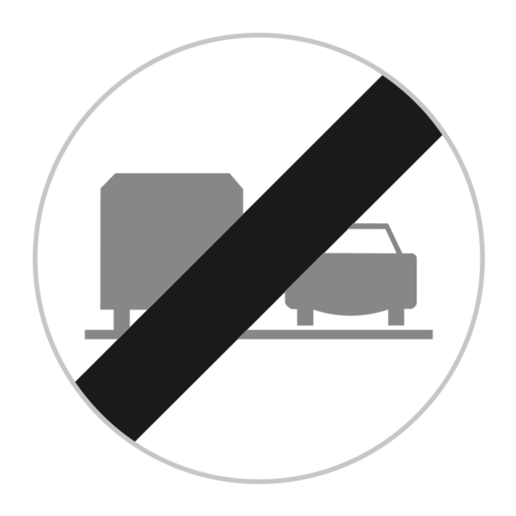 Überholen für Lastkraftfahrzeuge verboten