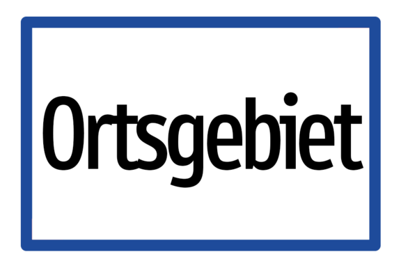 Ortstafel (Beginn des Ortsgebietes)