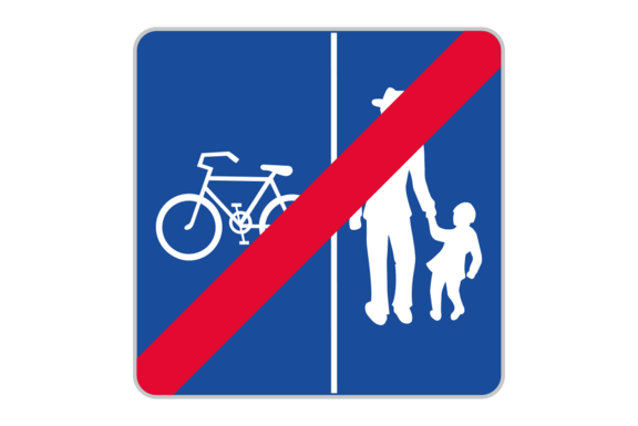 Ende des Geh- und Radweges ohne Benützungspflicht