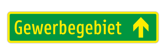 Ankündigung von Gewerbe- und Industriebetrieben