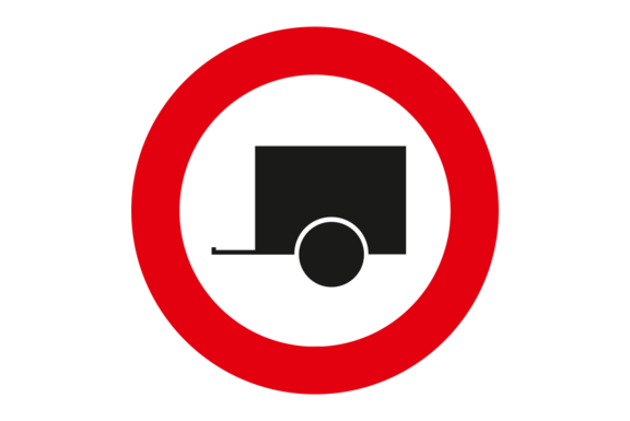 Fahrverbot für Kraftfahrzeuge mit Anhänger