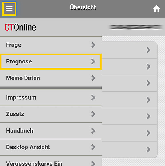 Screenshot der Lern-App