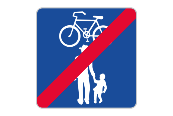 Ende des Geh- und Radweges ohne Benützungspflicht