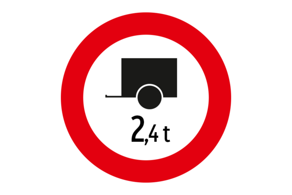 Fahrverbot für Kraftfahrzeuge mit Anhänger
