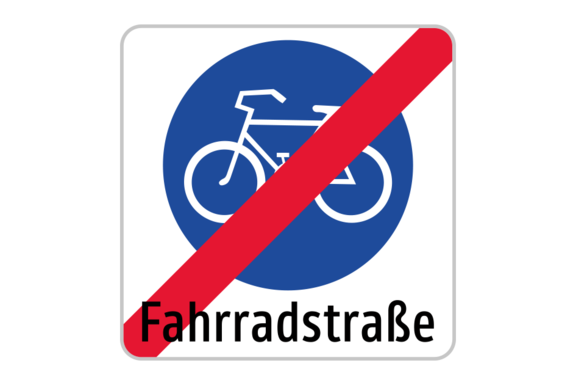 Ende der Fahrradstraße