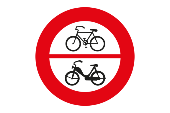Fahrverbot für Fahrräder und Motorfahrräder (Mopeds)