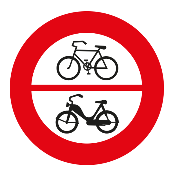 Fahrverbot für Fahrräder und Mopeds