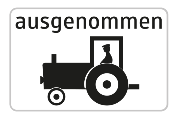 Ausgenommen Zugmaschinen, ...