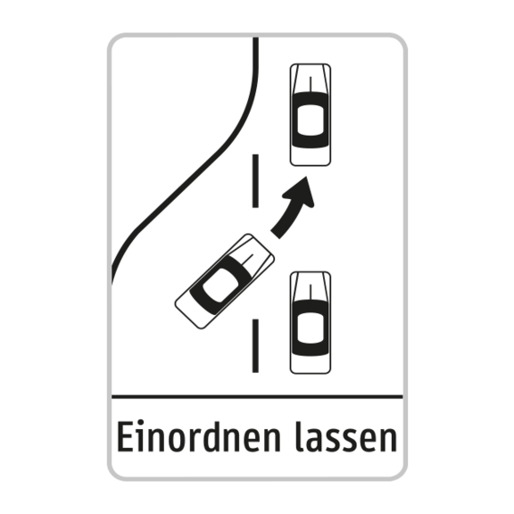 Fahrstreifenverminderung