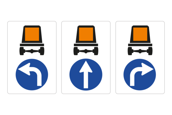 Vorgeschriebene Fahrtrichtung für Kraftfahrzeuge mit gefährlichen Gütern