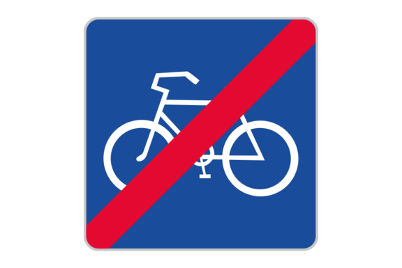 Ende des Radweges ohne Benützungspflicht 