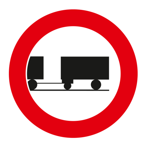 Fahrverbot für Lastkraftfahrzeuge mit Anhänger